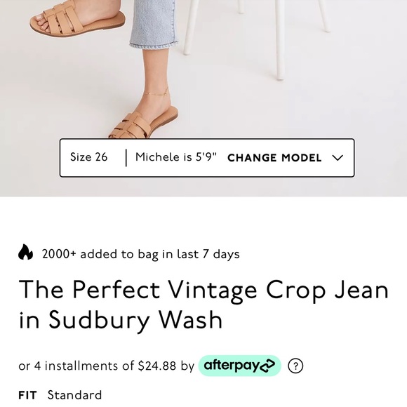 Cropped Madewell jeans - Picture 1 of 9